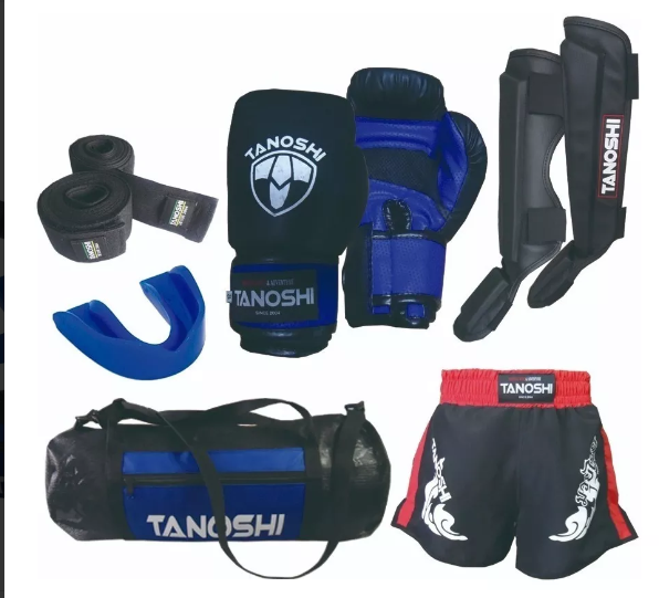 Kit Completo Muaythai Tanoshi Com Bolsa Premium Ktx40a